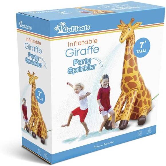 GoFloats Giant Inflatable Giraffe Party Sprinkler - Picture 7 of 7
